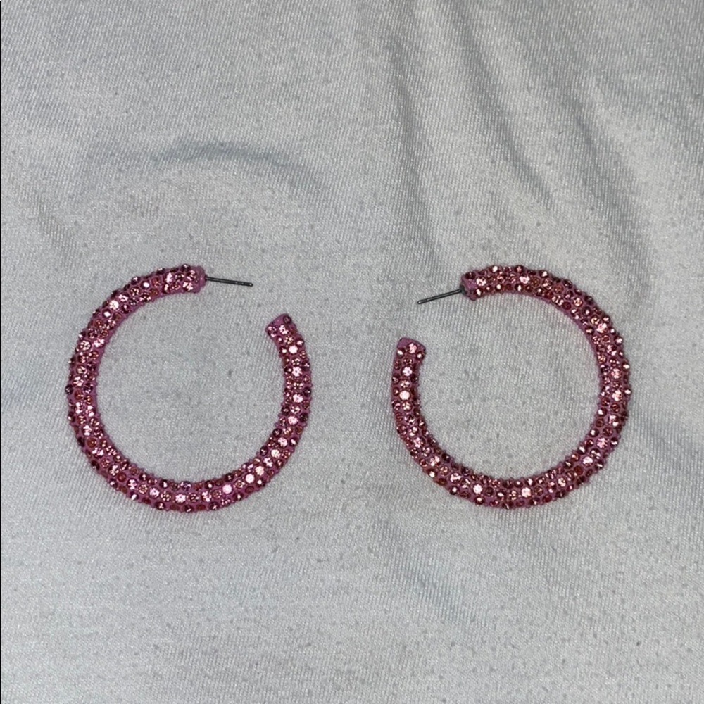 Pink Rhinestone earrings